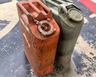 Vintage Metal Military Jerry Cans