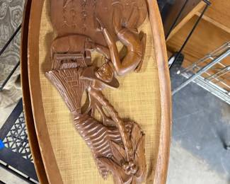 MCM Wooden Hand Carved Folk Art