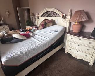 Thomasville Impressions night stand, King bedframe, TempurPedic electric adjustable bed sold separately 