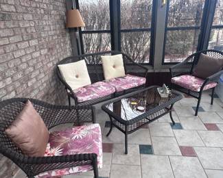 Wicker outdoor patio furniture 