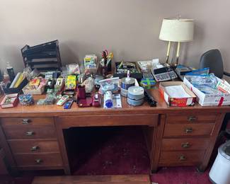 Senator's desk, office supplies