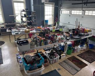 Garage is FULL!  Lots of tools, outdoor items, gardening, building supplies, etc.
