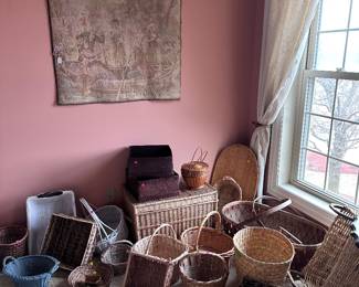 Baskets and wall hanging