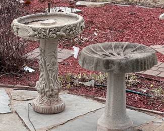 Concrete birdbaths