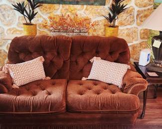 Vintage velvet couch