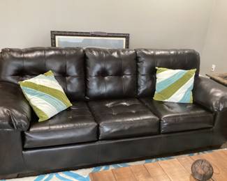 Leather sleeper sofa Queen size