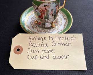 Vintage Mitterteich Bavaria German Demitasse Cup and Saucer