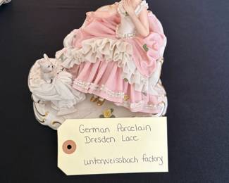German Porcelain Dresden Lace Unterweissbach Factory