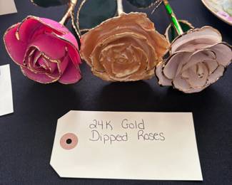24K Gold Dipped Roses