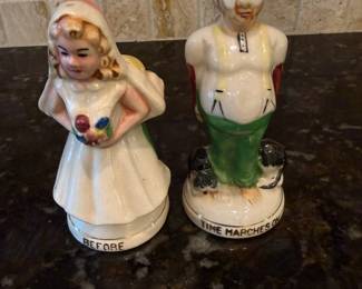 Vintage Japanese 2 Sided Salt & Pepper Shakers