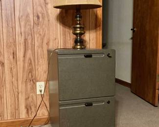 Filing cabinet and lamp