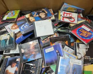 DVDS, CASETTES, CDS, VHS TAPES WILL BE $1.00 EACH