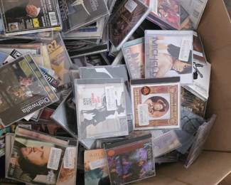 DVDS, CASETTES, CDS, VHS TAPES WILL BE $1.00 EACH