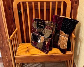 Bench made from crib 