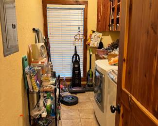 Vacuums, cleaning supplies 