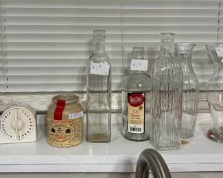 glass bottles vases