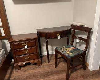 nightstand tapestry chair