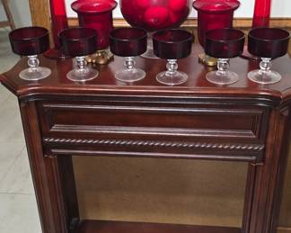 Credenza  - Collection of Ruby Glass
