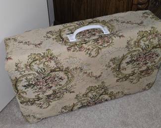 Tapestry Step Stool used for Display