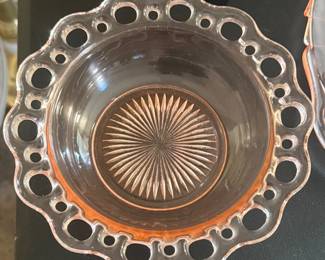 Miss America open lace pattern bowl