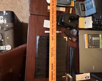 Desk full of goodies