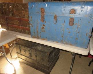 Several Antique Travel Trunks in need of restoration
