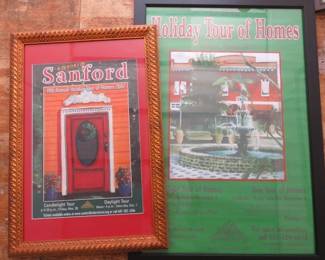 Several Framed Sanford Holiday Tour of Homes Posters