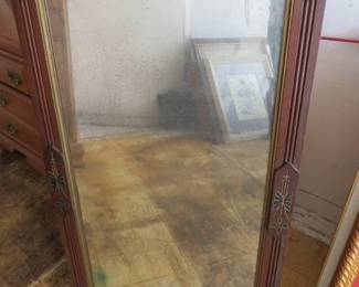 Art Deco Wood Wall Mirror