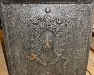 Antique Architectural Salvage Cast Iron Fireplace Cover
