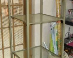 Wrought Iron Etagere with Glass Shelves