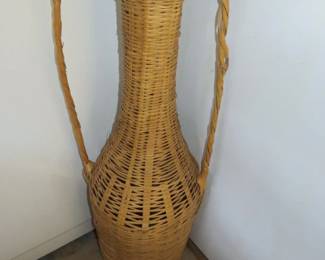 Tall Wicker floor Vase 