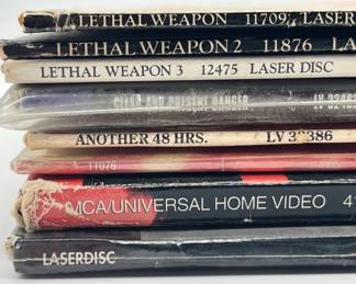 Variety Of 8 Laser Disc Full Movies.