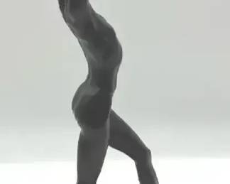 Alexander Hromych Bronze Human Grace, Nadia Comaneci Olympic Gymnast Sculpture 16.5 Inch