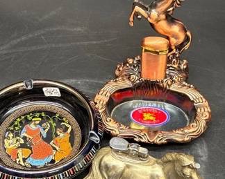 Lot of Ashtrays Lighters