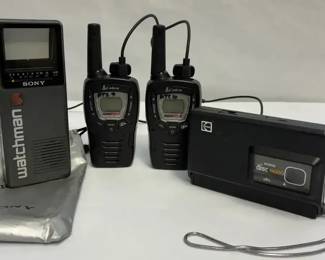 Pair Cobra Walkietalkies, Sony Watchman portable TV, Kodack Disc 6000, Untested