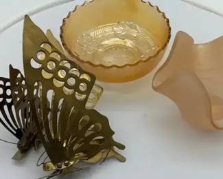 Brass Butterflies Bowl
