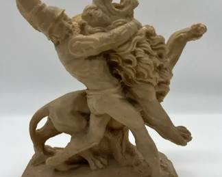 Hercules Wrestling the Nemean Lion Sculpture Resin