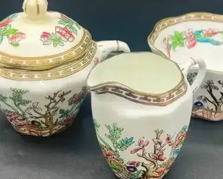 England Coalport Creamer And Sugar Set W bowl