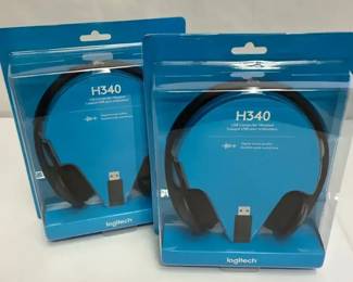 2 Logitech H340 USB computer Headsets New in package