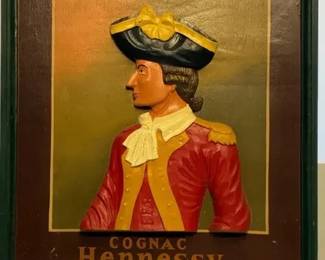 Vintage Hennessy X.O. Cognac advertising plaque