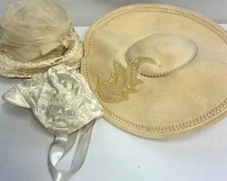 Collection of three vintage Hats