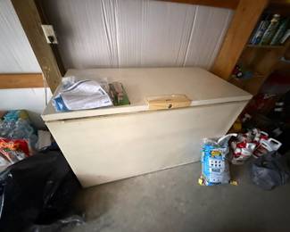 Chest freezer with lock