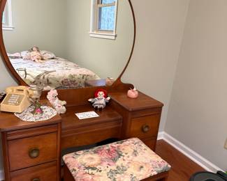 Antique waterfall dresser