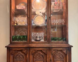 Walnut dining room hutch (dishes sold separately)