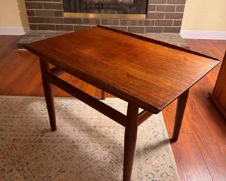 Wooden end table, mid-century 