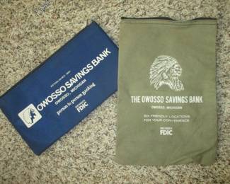 Vintage Owosso Bank Bags