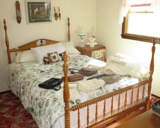 Queen Size Bed Frame with Mattress Set