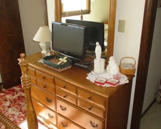 Maple Dresser with Mirror 