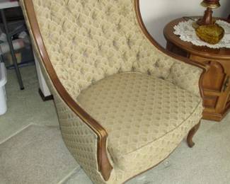 Vintage Regency Tufted Back Armchair