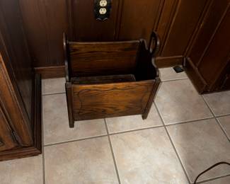 Wooden magazine stand